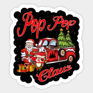 Pop Pop Claus Santa Car Christmas Funny Awesome Gift Sticker